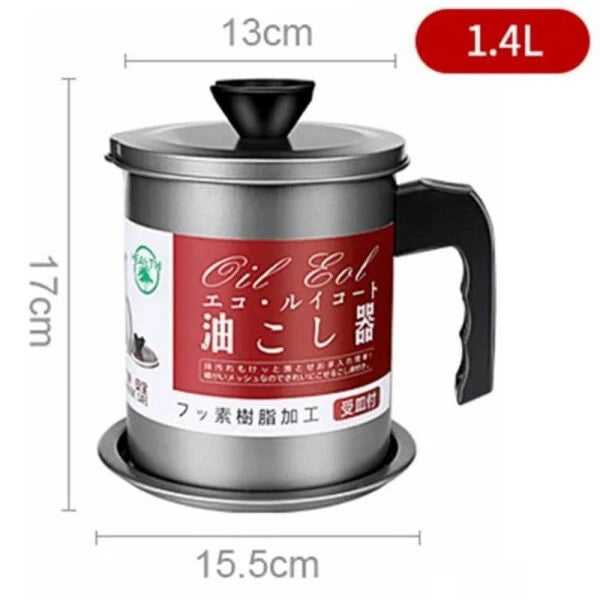 1.4L Stainless Steel Oil Strainer Pot