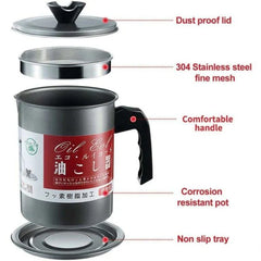 1.4L Stainless Steel Oil Strainer Pot