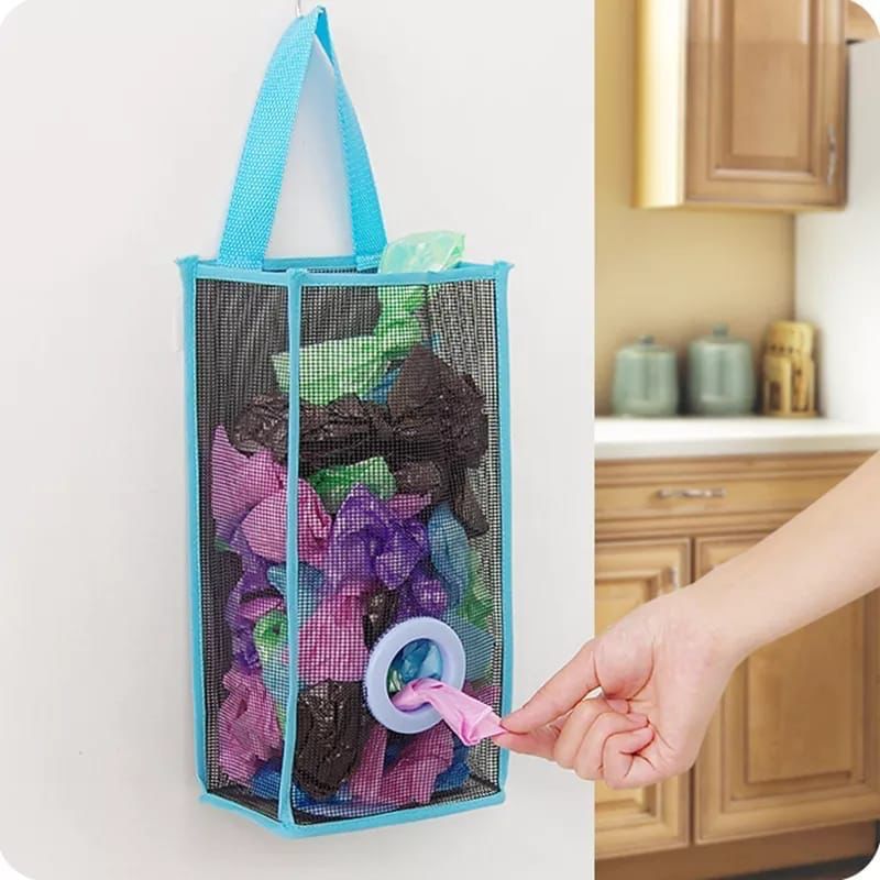 Garbage Bag- Folding Hanging Storage Bag -Plastic Bag Holder Dispensers-Recycling -Trash Bags-Small Things Containers