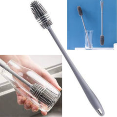 Baby Bottle Cleaning Brush Silicone Long Handle for Milk Bottle Washer
