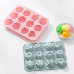 Flower Heart Shaped Silicone Baking Pan