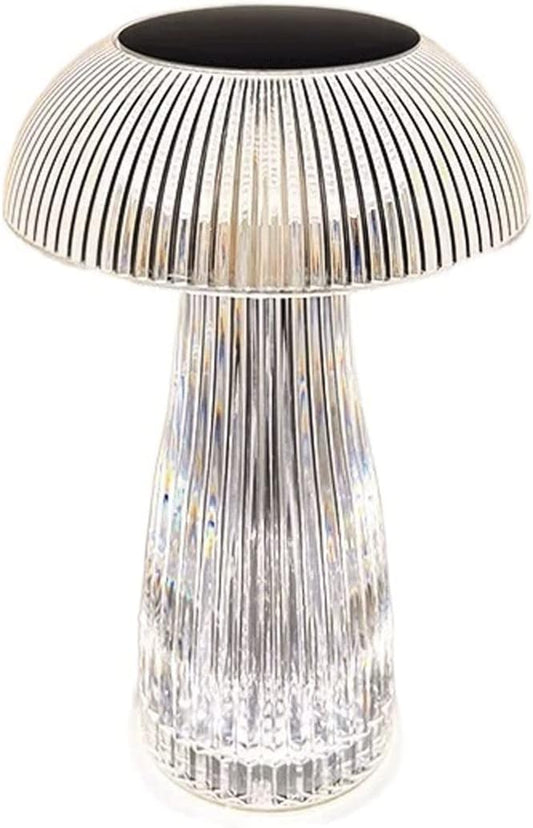 Plug In Night Light. Transparent Nightlights Mushroom Lamp Bedroom Night Lamp Jellyfish Lamp Atmosphere Decoration Crystal Table Light Christmas Gift