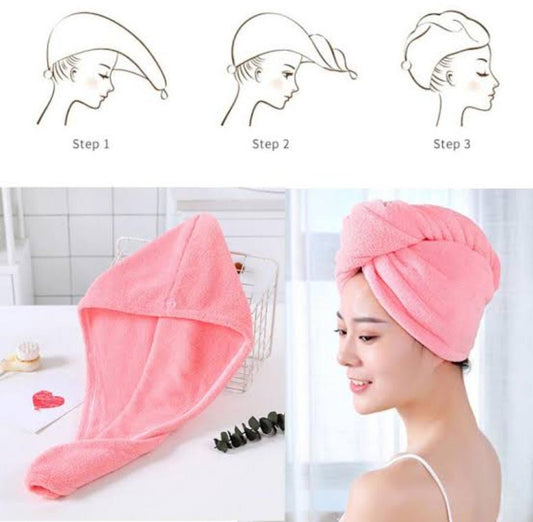 Hair Towel Wrap Absorbent Towel Hair-Drying Quick Dry Showe0r Caps Bathrobe Super Quick-Drying Microfiber Bath Towel