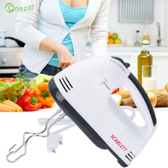 Speeds Hand Mixer 180W White Egg Beaters Electric Mixer