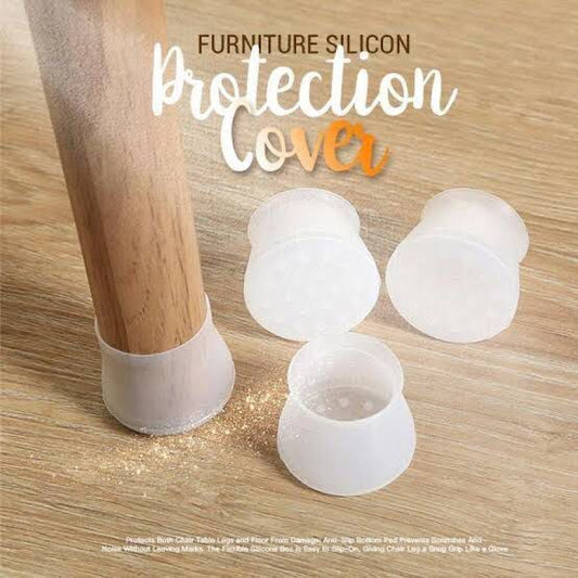 4 Pcs Furniture Silicon Protection Cover Chair Table Foot Cover Protector