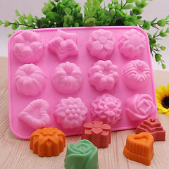 Flower Heart Shaped Silicone Baking Pan