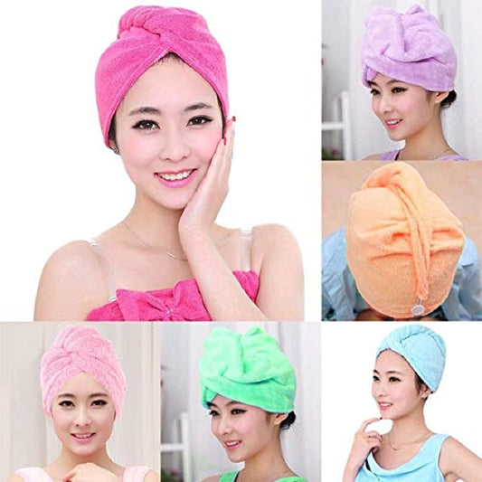 Hair Towel Wrap Absorbent Towel Hair-Drying Quick Dry Showe0r Caps Bathrobe Super Quick-Drying Microfiber Bath Towel