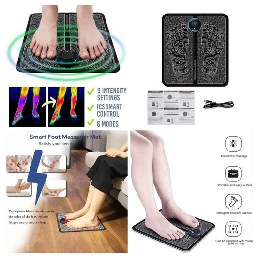 EMS Foot Massager,Reflexology Electronic Feet Massager for Pain and Circulation