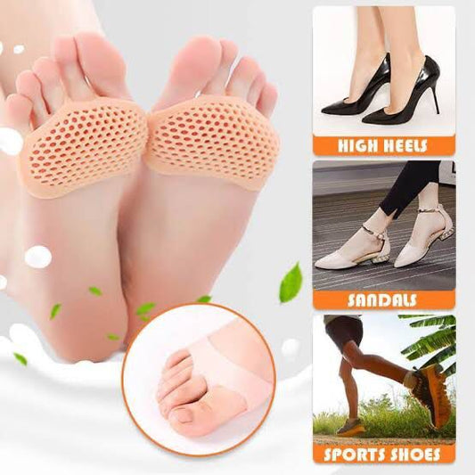 Silicone Gel Half Toe Sleeve Anti-Skid Forefoot Soft Pads for Pain Relief heel front socks silicone Heel Protector foot Gel Socks for Repair Dry Cracked Skins