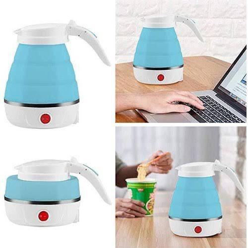 Foldable Electric Kettle with Stainless Steel Base Portable Silicone Kettle