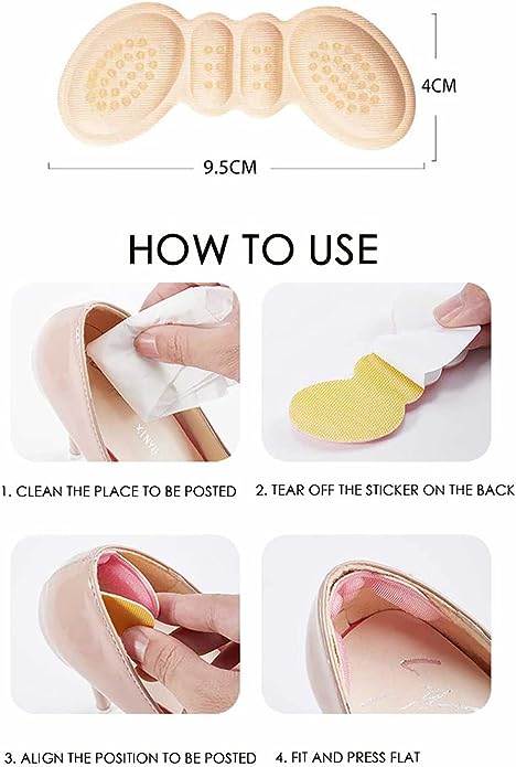 Heel Pads Inserts for Women,Adjust Size Adhesive Heels Pads,Protector Sticker Pain Relief Foot Care Insert