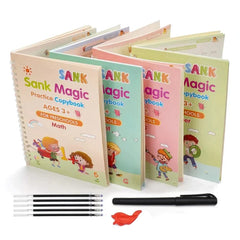 Magic Book pack of 4 pcs with 10 refill