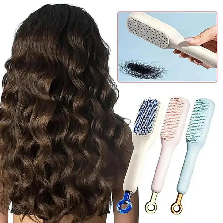 Self Cleaning Hair Brush - No Hair Mess 😍