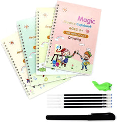 Magic Book pack of 4 pcs with 10 refill