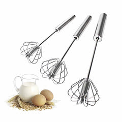 Semi Automatic Egg Beater 304 Stainless Steel Egg Whisk Manual Hand Mixer