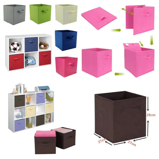 Cloth Baskets for Storage Washing Laundry Basket Folding Cabinet Storage New Non-Woven Fabric Box Toys Organizer Clothes Storage bin