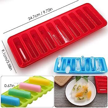 Ice Tube Making Trays, Perfect Ice Cube Sticks Molds for Small Mouth Sport Water Bottles, Bottled Soda, IHUIXINHE Silicone Ice Stick Tray