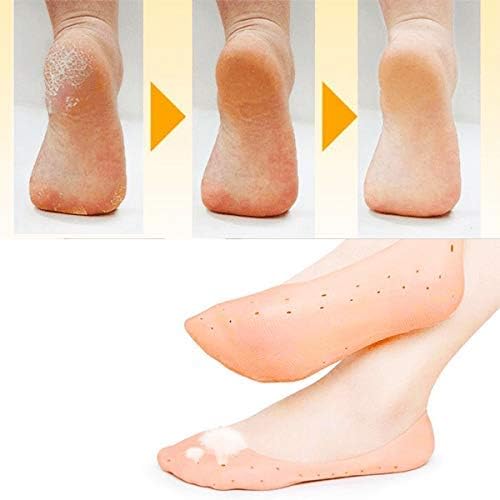 Unisex Silicon Full Length Moisturizing Socks for Foot Care and Heel Cracks Foot Protection with Breathable Holes