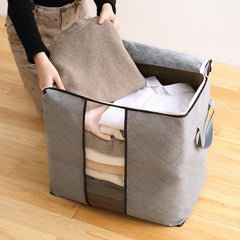 Portable Cloth Storage Grey Bag