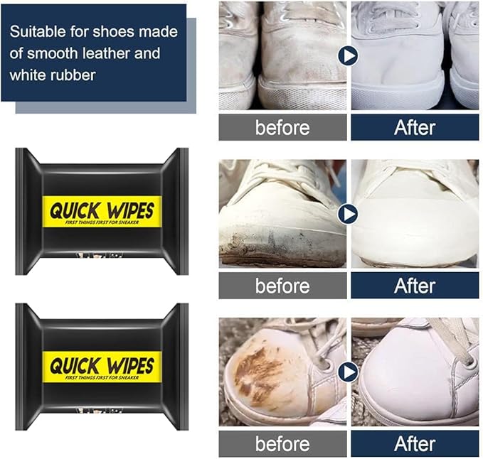 Dirty shoes Cleaning Wipes - 2 Minutes Solution - 80 pcs Pack