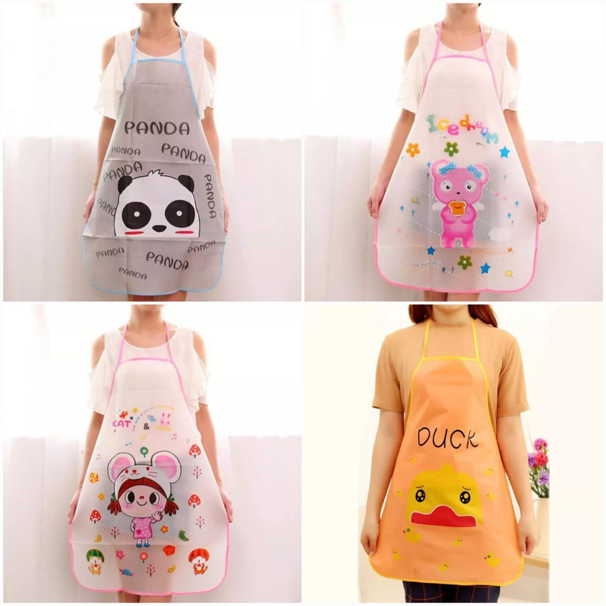 Cute Princess Apron Cartoon Design Waterproof Bust Apron Kitchen Sleeveless Apron