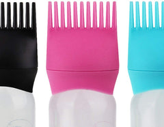 Root Comb Applicator Bottle Colorful Plastics Hair Dyeing Bottles Hairdressing Dry Cleaning bottlefor Home Salon