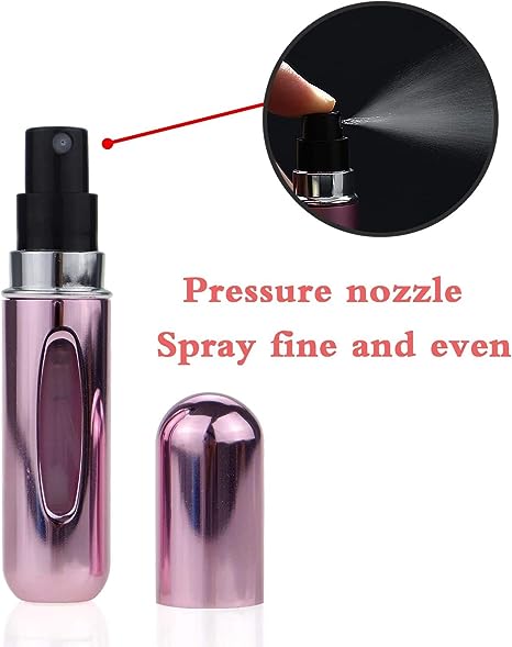 Portable Mini Refillable Perfume Atomizer Bottle, 5ml Atomizer Perfume Bottle, Refillable Perfume Spray, Scent Pump Case, Perfume Atomizer Refillable Travel
