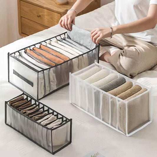 Pants Storage Organizer for Clothes Foldable Separated