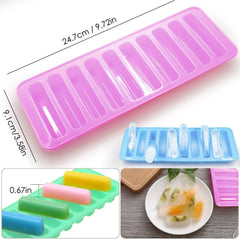 Ice Tube Making Trays, Perfect Ice Cube Sticks Molds for Small Mouth Sport Water Bottles, Bottled Soda, IHUIXINHE Silicone Ice Stick Tray