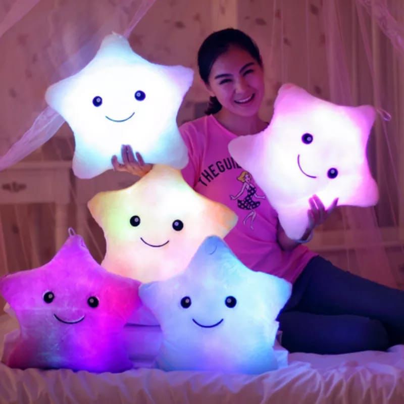 Luminous Pillow Star Cushion Colorful Glowing Pillow