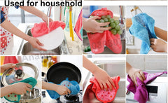 Microfiber Hand Towel for Wash Basin Kitchen Sink Dining Towel Multicolor Napkins Multipurpose Kitchen
