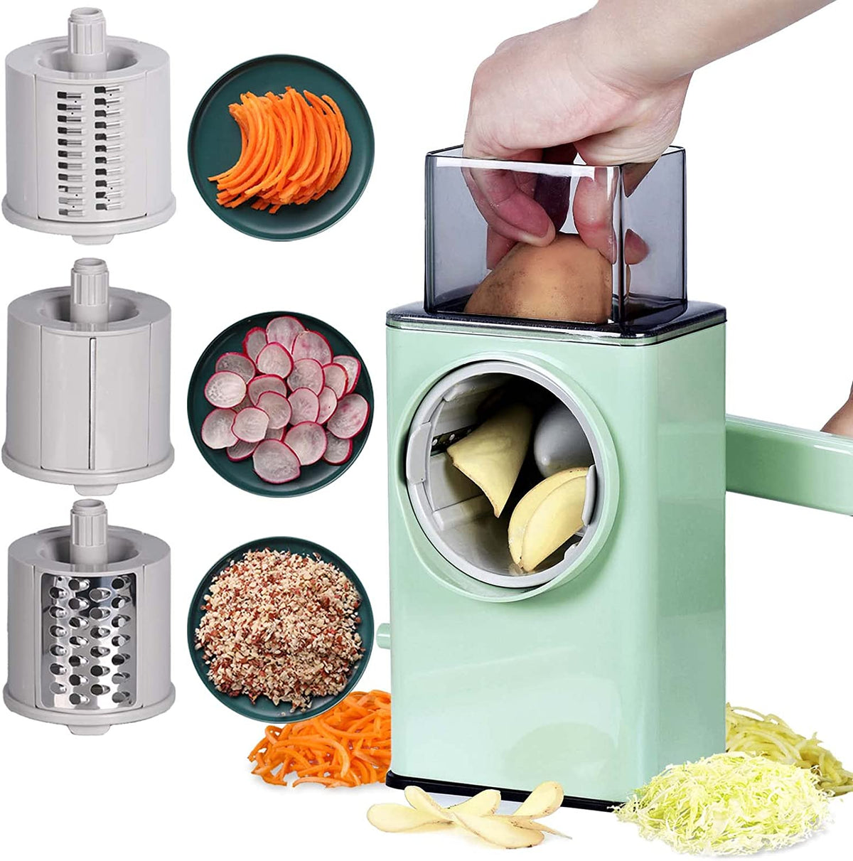 Vegetable Cutter Hand Crank Cutter Chopper Multifunctional Veget Grating Shredders