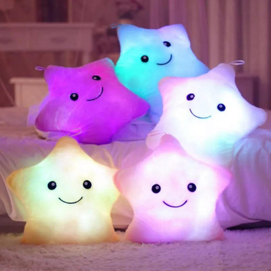 Luminous Pillow Star Cushion Colorful Glowing Pillow