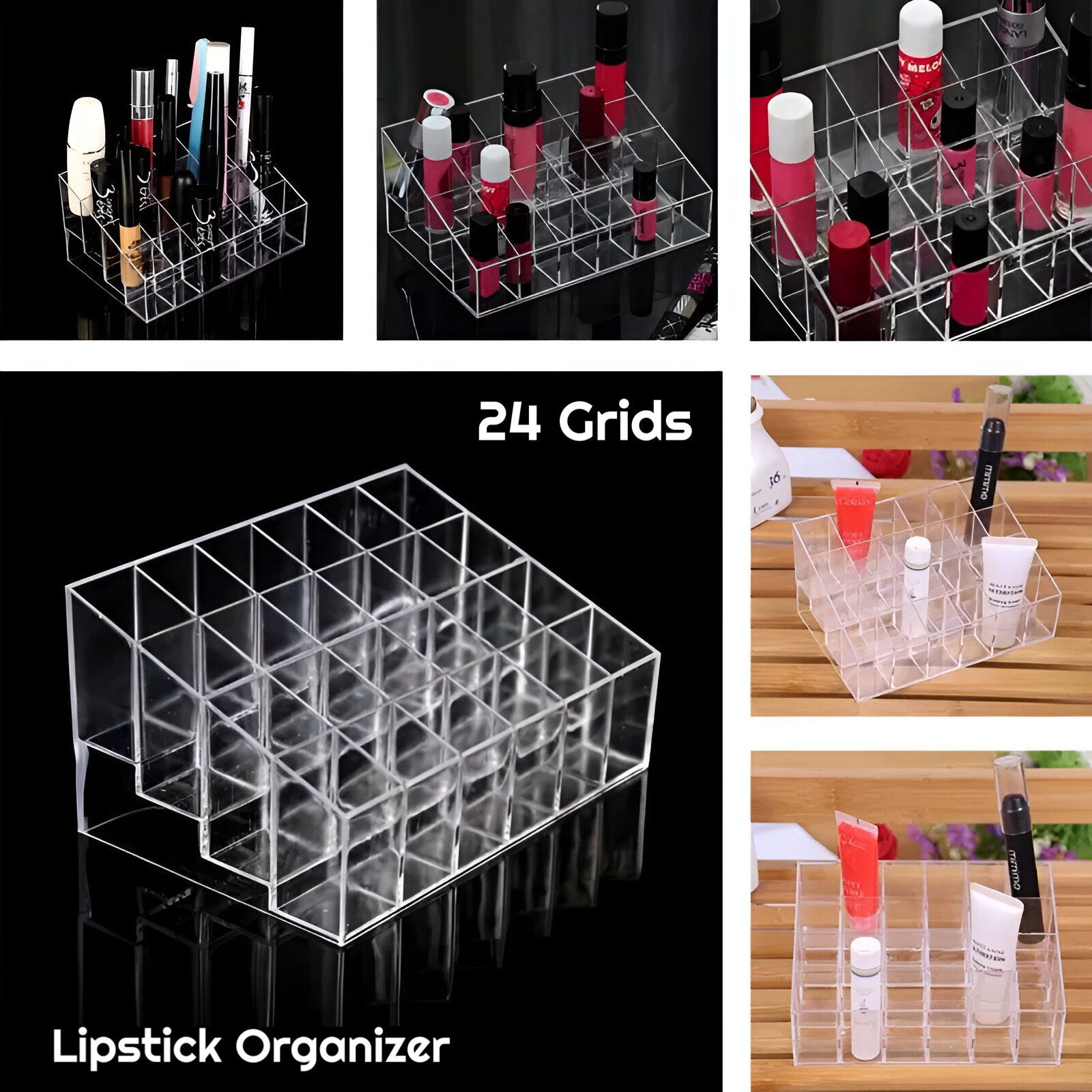 GRID ARCYLIC LIPSTICK ORGANIZER