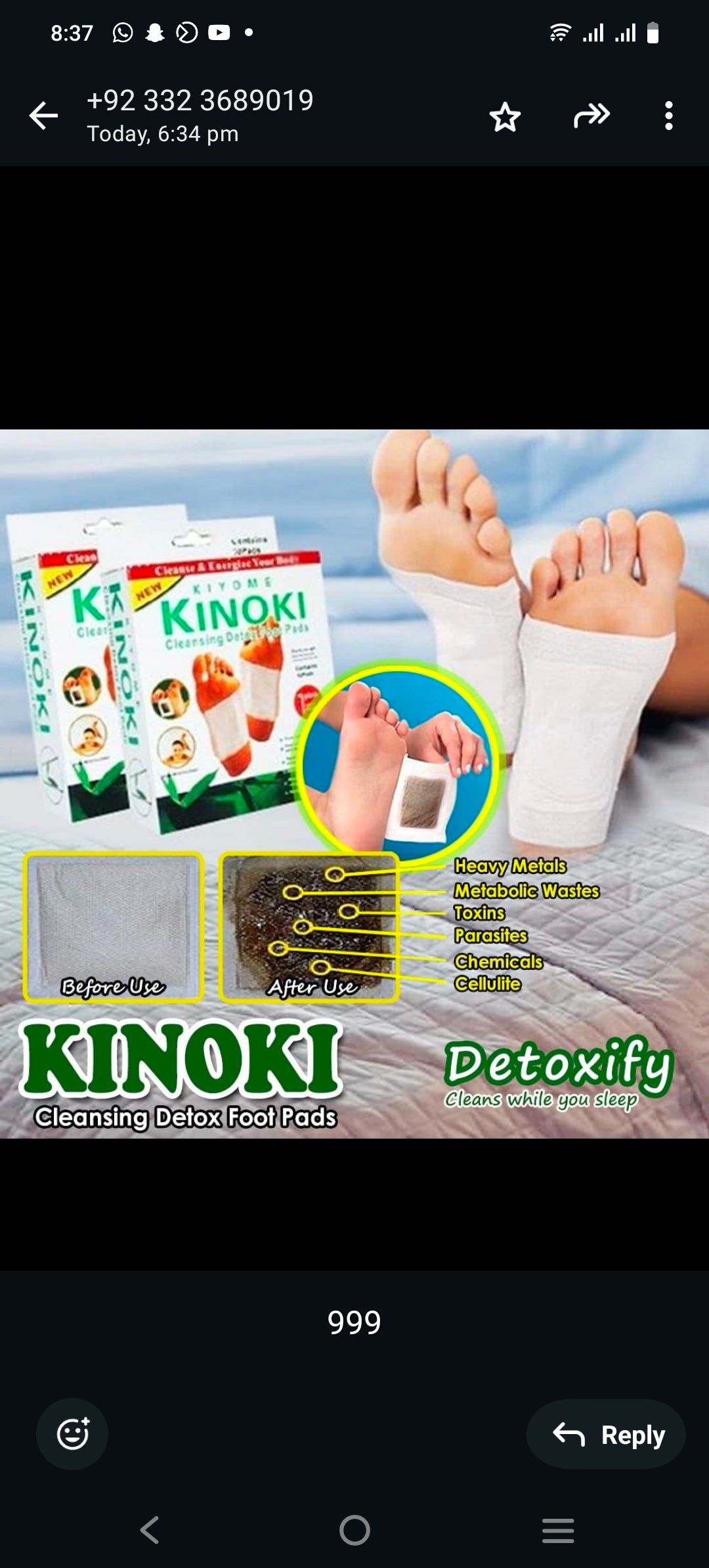 Kinoki Detox FOOT PATCH