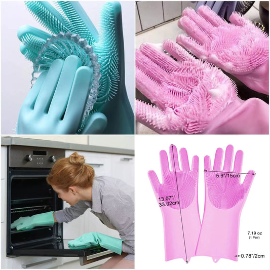 Magic Silicone Dishwashing Hand Gloves