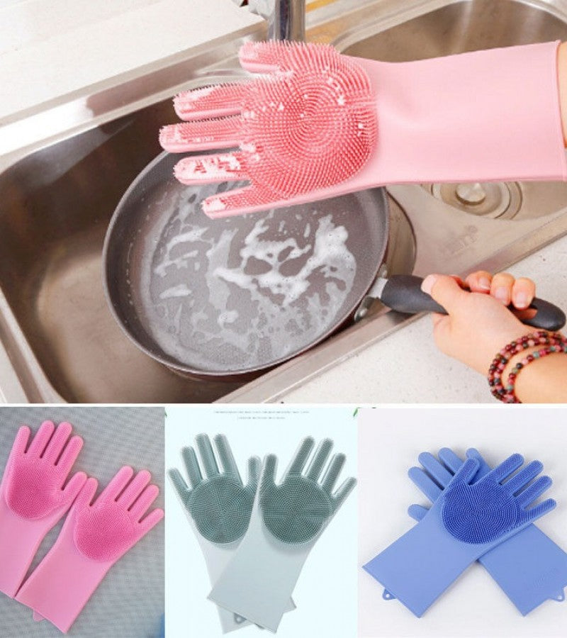 Magic Silicone Dishwashing Hand Gloves